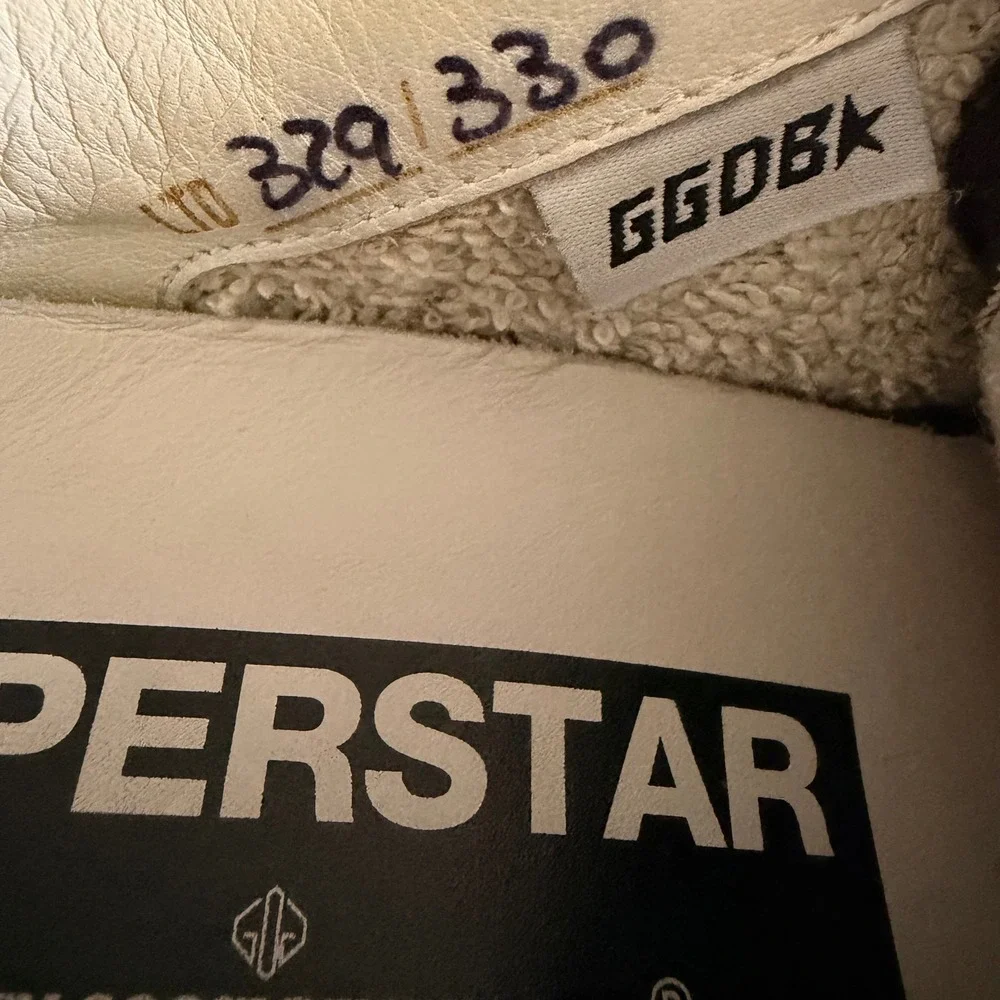 Golden Goose Super-Star Black Leather Studded Star‎ Private Edition Sneakers 35